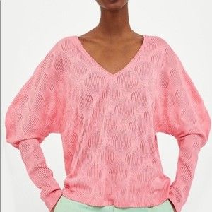 Pink V-Neck Women’s Top